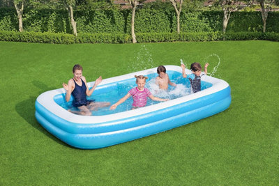 Bestway Large Rectangular Family Swimming Pool 305x183x46cm 10ft