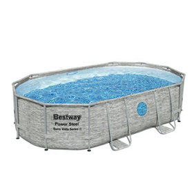 Bestway Power Steel Swim Vista Series™ 16ft x 10ft x 42in Oval Pool Set with Filter Pump