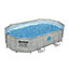 Bestway Power Steel Swim Vista Series™ 16ft x 10ft x 42in Oval Pool Set with Filter Pump