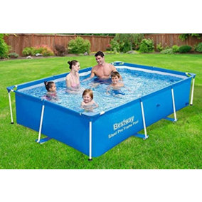 Bestway Pro Steel Frame Swimming Pool Garden Family Outdoor Paddling Splash 300cm X 201cm X 66cm