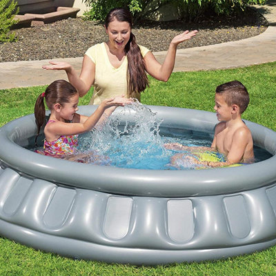 Bestway Spaceship Design Above Ground Pool with Repair Patch for Kids, 157x41 cm