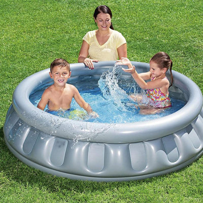 Bestway Spaceship Design Above Ground Pool with Repair Patch for Kids, 157x41 cm