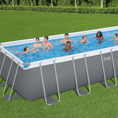 Bestway Steel Pro Max 21ft x 9ft x 52in Rectangular Above Ground