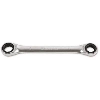 Beta 001950019 195 17X19 17X19Mm Ratcheting Double-Ended Flat Bihex ...