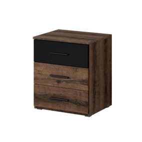 Beta Bedside Cabinet in Oak Monastery - A Touch of Sophistication for Your Bedroom - W460mm x H550mm x D410mm