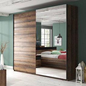 Beta Sliding Door Mirrored Wardrobe W2210mm H2100mm D600mm - Elegant Storage Solution