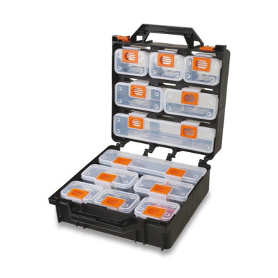 Beta Tools 2080 V12 Black Orange Removable Tote-Trays Tool Organiser