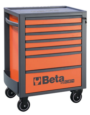 Beta Tools RSC24 7-O Orange Grey Mobile 7-Drawer Roller Cab