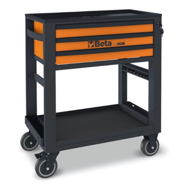 Beta Tools RSC51-R Black 3-Drawer Service Tool Trolley