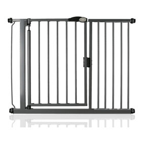 Bettacare Auto Close Stair Gate, 111cm - 118cm, Slate Grey, Pressure Fit Safety Gate, Baby Gate