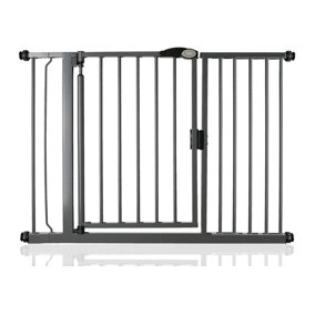 Bettacare Auto Close Stair Gate, 118.2cm - 125.2cm, Slate Grey, Pressure Fit Safety Gate, Baby Gate