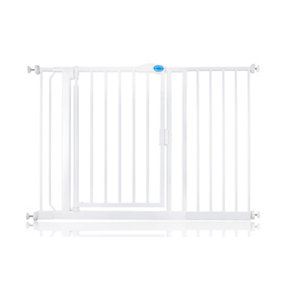 Bettacare Auto Close Stair Gate, 118.2cm - 125.2cm, White, Pressure Fit Safety Gate, Baby Gate