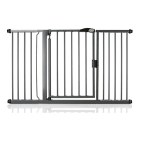 Bettacare Auto Close Stair Gate, 139.8cm - 146.8cm, Slate Grey, Pressure Fit Safety Gate, Baby Gate