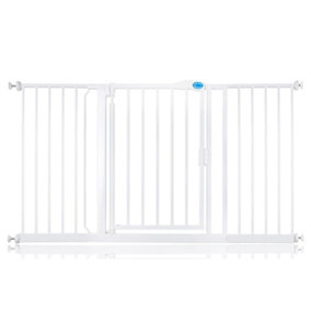 Bettacare Auto Close Stair Gate, 147cm - 154cm, White, Pressure Fit Safety Gate, Baby Gate