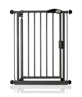 Bettacare Auto Close Stair Gate, 68.5cm - 75cm, Slate Grey, Narrow, Narrow Pressure Fit Safety Gate, Baby Gate