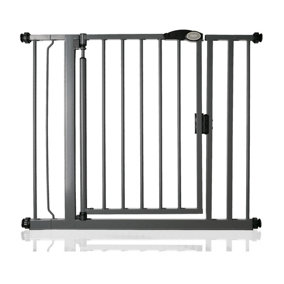 Bettacare Auto Close Stair Gate, 89.4cm - 96.4cm, Slate Grey, Pressure Fit Safety Gate, Baby Gate