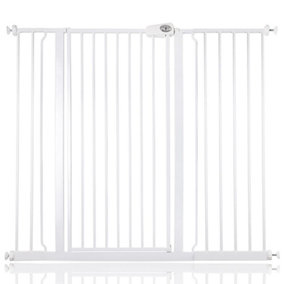 Bettacare Child and Pet Gate, 120.3cm - 127.9cm, White, Extra Tall Gate 104cm in Height, Pressure Fit Stair Gate