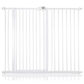 Bettacare Child and Pet Gate, 126.7cm - 134.3cm, White, Extra Tall Gate 104cm in Height, Pressure Fit Stair Gate