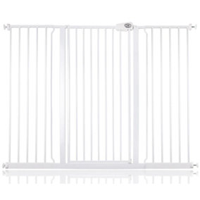 Bettacare Child and Pet Gate, 139.8cm - 147.4cm, White, Extra Tall Gate 104cm in Height, Pressure Fit Stair Gate