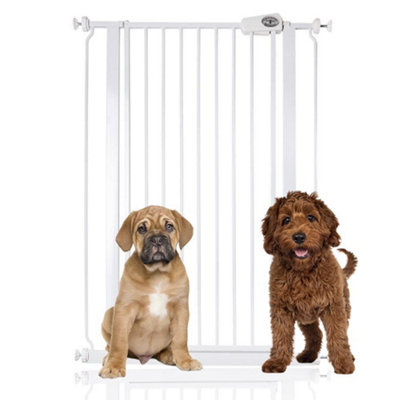 Bettacare Child and Pet Gate, 81.4cm - 89cm, White, Extra Tall Gate 104cm in Height, Pressure Fit Stair Gate