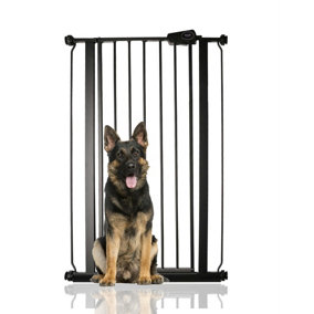 Bettacare Child and Pet Gate Narrow, 68.5cm - 75cm, Matt Black, Extra Tall Gate 104cm in Height, Narrow Pressure Fit Stair Gate