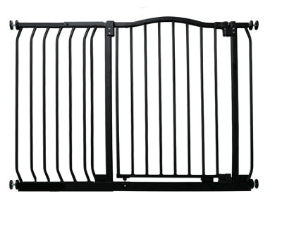 Bettacare Curved Top Dog Gate, 125cm - 134cm, Matt Black, Pressure Fit Pet Gate for Dog and Puppy, Pet and Dog Barrier Price Comparisons | Compare The Build