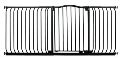 Bettacare Curved Top Dog Gate, 225cm - 234cm, Matt Black, Pressure Fit Pet Gate for Dog and Puppy, Pet and Dog Barrier Price Comparisons | Compare The Build