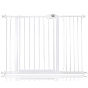 Bettacare Easy Fit Gate, 113.8cm - 121.8cm, White, Pressure Fit Stair Gate, Baby Gate for Doors Hallways and Spaces
