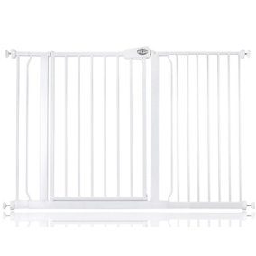 Bettacare Easy Fit Gate, 126.7cm - 134.7cm, White, Pressure Fit Stair Gate, Baby Gate for Doors Hallways and Spaces