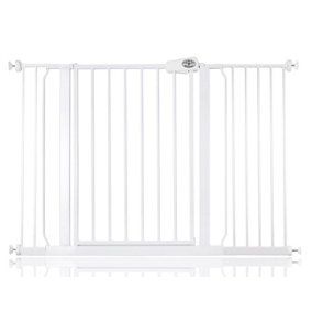 Bettacare Easy Fit Pressure Dog Gate, 120.3cm - 128.3cm, White, Pressure Fit Pet Gate for Dog and Puppy, Pet and Dog Barrier