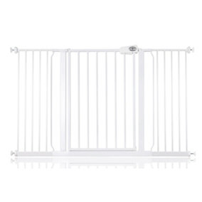 Bettacare Easy Fit Pressure Dog Gate, 139.8cm - 147.8cm, White, Pressure Fit Pet Gate for Dog and Puppy, Pet and Dog Barrier