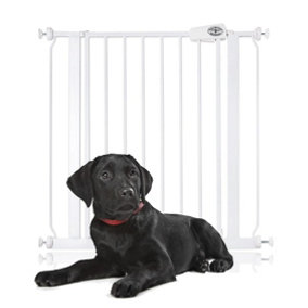 Bettacare Easy Fit Pressure Dog Gate, 75cm - 83cm, White, Pressure Fit Pet Gate for Dog and Puppy, Pet and Dog Barrier