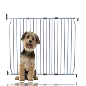 Bettacare Eco Screw Fit Pet Gate, Grey, 120cm - 130cm, Screw Fitted Dog Gate, Safety Gate for Puppy