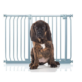 Bettacare Elite Pressure Dog Gate, 107cm - 116cm, Matt Grey, Pressure Fit Pet Gate for Dog and Puppy