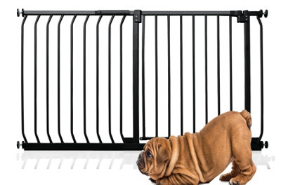 Bettacare Elite Pressure Dog Gate, 116cm - 125cm, Matt Black, Pressure Fit Pet Gate for Dog and Puppy Price Comparisons | Compare The Build