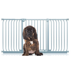 Bettacare Elite Pressure Dog Gate, 161cm - 170cm, Matt Grey, Pressure Fit Pet Gate for Dog and Puppy