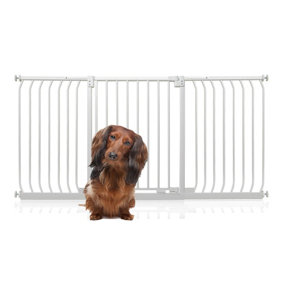 Bettacare Elite Pressure Dog Gate, 170cm - 179cm, Matt White, Pressure Fit Pet Gate for Dog and Puppy