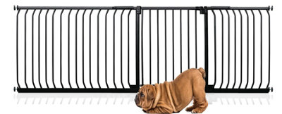 Bettacare Elite Pressure Dog Gate, 225cm - 234cm, Matt Black, Pressure Fit Pet Gate for Dog and Puppy Price Comparisons | Compare The Build