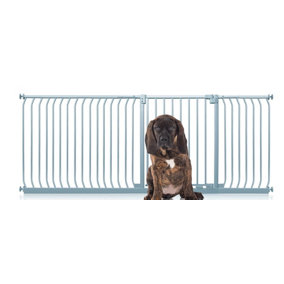 Bettacare Elite Pressure Dog Gate, 225cm - 234cm, Matt Grey, Pressure Fit Pet Gate for Dog and Puppy