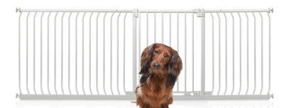 Bettacare Elite Pressure Dog Gate, 234cm - 243cm, Matt White, Pressure Fit Pet Gate for Dog and Puppy