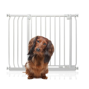 Bettacare Elite Pressure Dog Gate, 89cm - 98cm, Matt White, Pressure Fit Pet Gate for Dog and Puppy