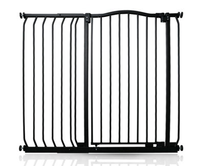 Bettacare Extra Tall Curved Top Dog Gate, 107cm - 116cm, Matt Black ...