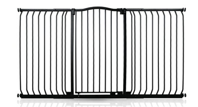 Bettacare Extra Tall Curved Top Dog Gate, 170cm - 179cm, Matt Black, Extra Tall 100cm in Height, Pressure Fit Pet Gate Price Comparisons | Compare The Build