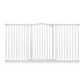 Bettacare Extra Tall Curved Top Dog Gate, 179cm - 188cm, Matt White, Extra Tall 100cm in Height, Pressure Fit Pet Gate