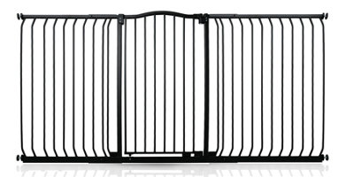 Bettacare Extra Tall Curved Top Dog Gate, 188cm - 197cm, Matt Black ...