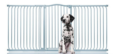 Bettacare Extra Tall Curved Top Dog Gate, 197cm - 206cm, Matt Grey ...