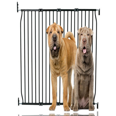 Bettacare Extra Tall Eco Screw Fit Pet Gate, Black, 130cm - 140cm, Extra Tall Gate 100cm in Height, Screw Fitted Dog Gate Price Comparisons | Compare The Build