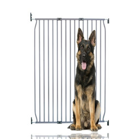Bettacare Extra Tall Eco Screw Fit Pet Gate, Grey, 100cm - 110cm, Extra Tall Gate 100cm in Height, Screw Fitted Dog Gate