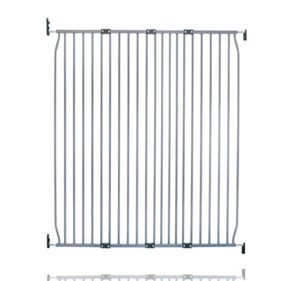 Bettacare Extra Tall Eco Screw Fit Pet Gate, Grey, 130cm - 140cm, Extra Tall Gate 100cm in Height, Screw Fitted Dog Gate