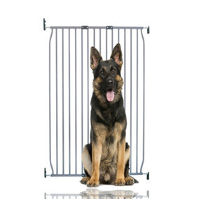Bettacare Extra Tall Eco Screw Fit Pet Gate, Grey, 90cm - 100cm, Extra Tall Gate 100cm in Height, Screw Fitted Dog Gate